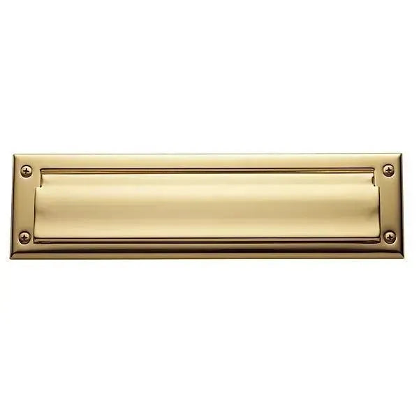 Baldwin 0012 Letter Box Plate in Lifetime Polished Brass finish