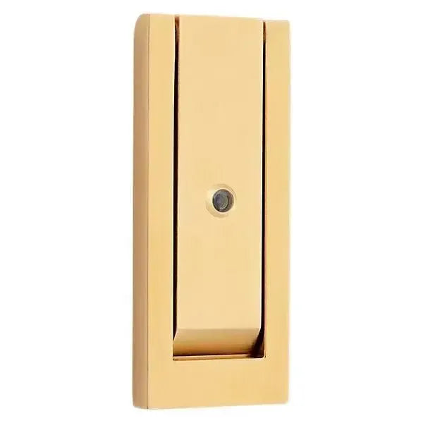 Baldwin 0185 Modern Door Knocker with Observascope Lifetime Satin Brass