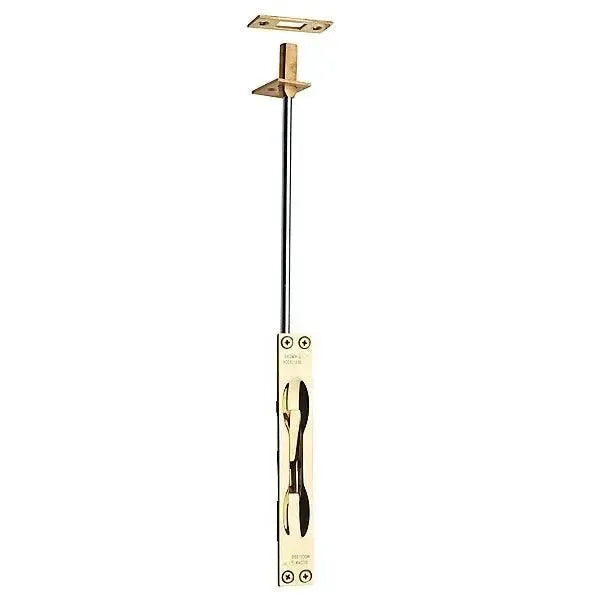 Baldwin 0600 Flush Bolt with 12" Rod Lifetime Polished Brass