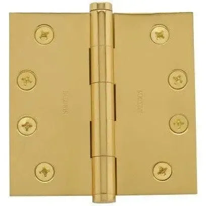 Baldwin 1040 4" Square Corner Hinge Lifetime Polished Brass