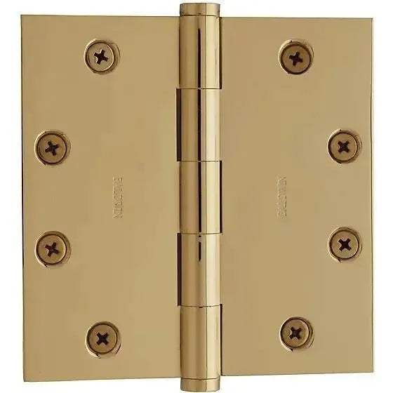 Baldwin 1045 4.5" Square Corner Hinge in Lifetime Polished Brass finish