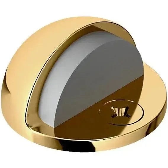 Baldwin 4000 Half Dome Door Bumper - 1" Height in Unlacquered Brass finish
