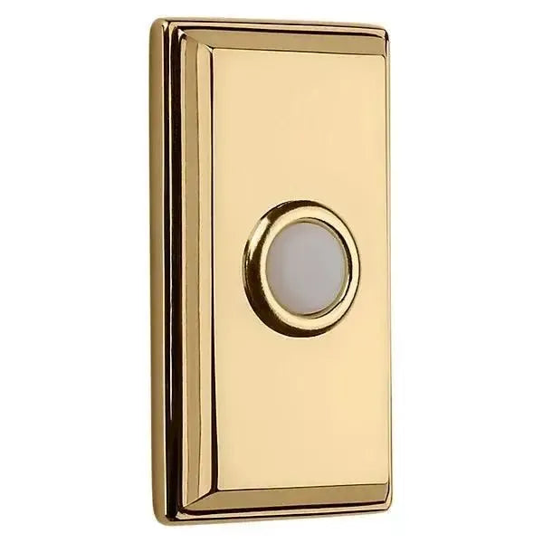 Baldwin 4860 Rectangular Bell Button in Lifetime Polished Brass finish