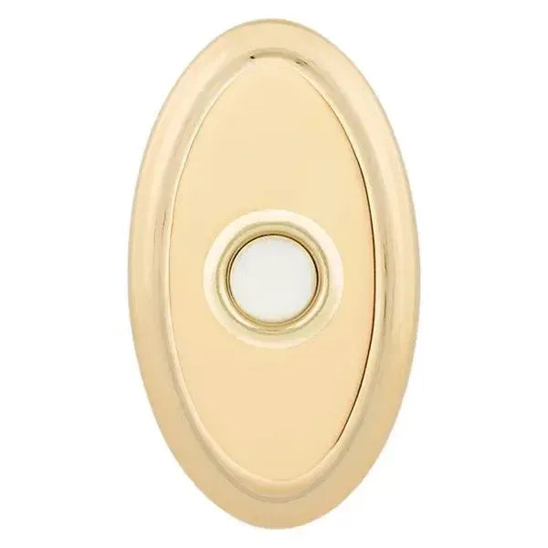 Baldwin 4861 Oval Bell Button in Lifetime Polished Brass finish