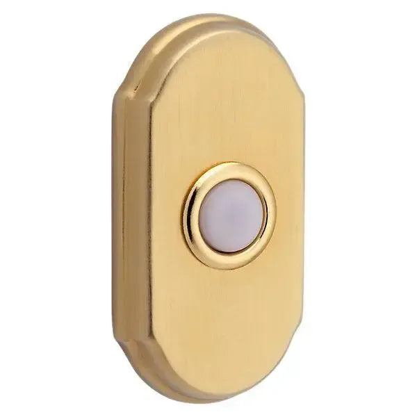 Baldwin 4862 Arch Bell Button in Lifetime Satin Brass finish