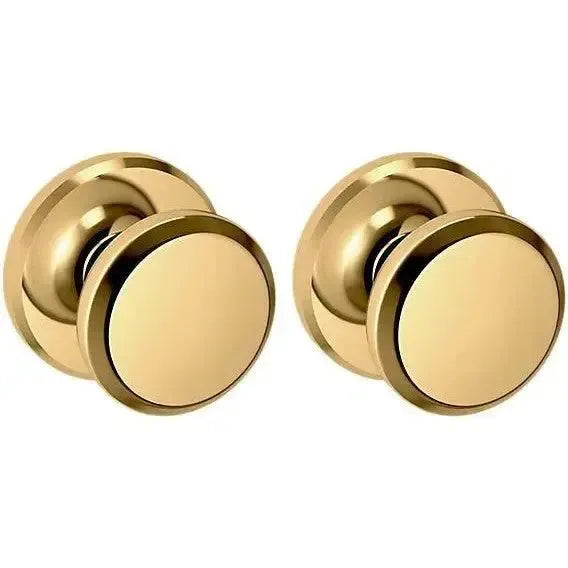 Baldwin 5023 Knob with R016 Rosette in Lifetime Polished Brass finish