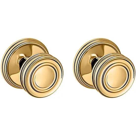Baldwin 5066 Knob with 5078 Rosette Lifetime Polished Brass