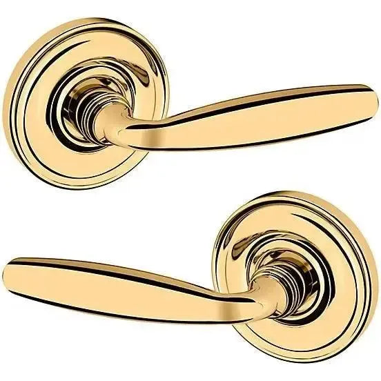 Baldwin 5106 Lever with 5048 Rosette in Lifetime Polished Brass finish