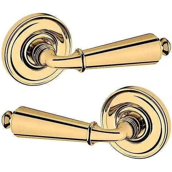 Baldwin 5125 Lever with 5048 Rosette in Lifetime Polished Brass finish