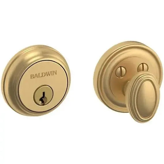 Baldwin 8031 Traditional Deadbolt in Vintage Brass finish