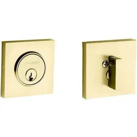 Baldwin 8220 Contemporary Square Deadbolt in Lifetime Satin Brass finish