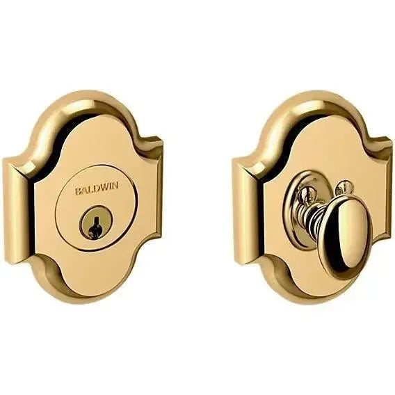 Baldwin 8252 Boulder Arched Deadbolt in Lifetime Polished Brass finish