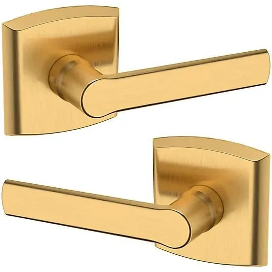 Baldwin Estate 5485V Full Dummy Lever with R026 Rosette in Lifetime Satin Brass finish
