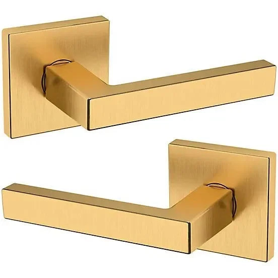 Baldwin Estate L023 Full Dummy Lever with R017 Rosette in Lifetime Satin Brass finish