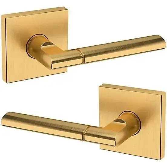 Baldwin L021 Lever with R017 Rosette in Lifetime Satin Brass finish
