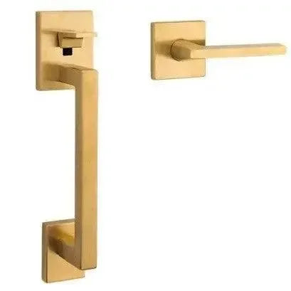 Baldwin Minneapolis Lower Half Handleset with Interior 5162 Lever in Lifetime Satin Brass finish