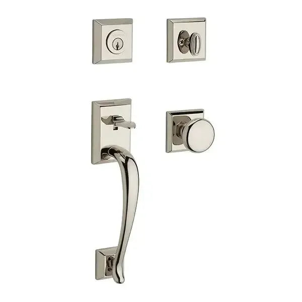 Baldwin ReserveBaldwin Napa Handleset with Interior Round Knob with Traditional Square Rosette in