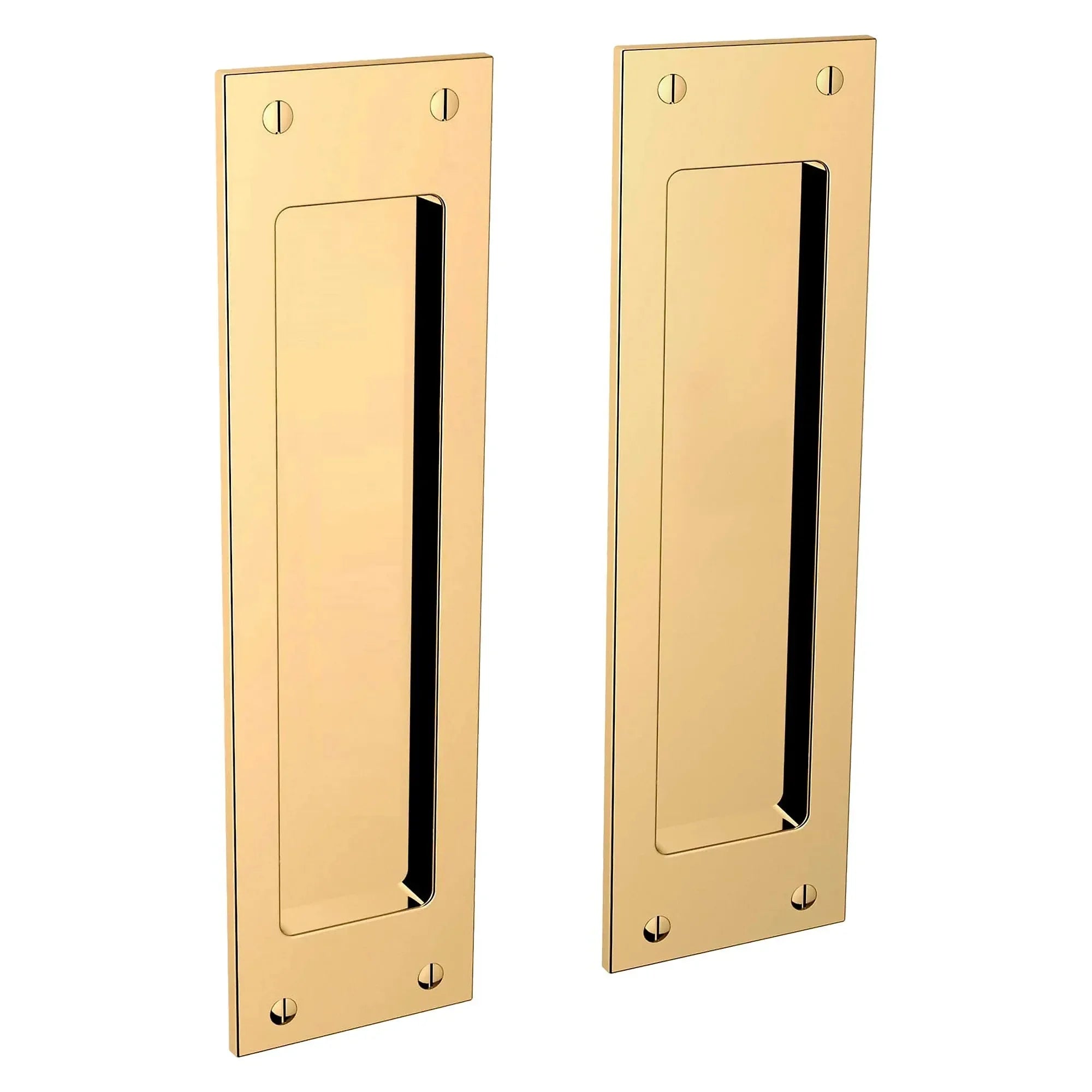 Baldwin Santa Monica Large Pocket Door Set Lifetime Polished Brass