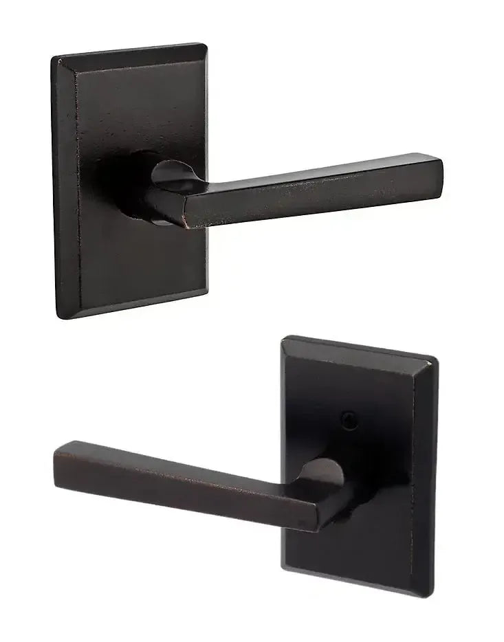 Baldwin ReserveBaldwin Taper Lever with Rustic Square Rosette in