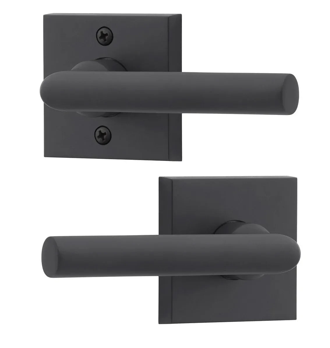 The Baldwin Reserve Tube Lever with Contemporary Square Rosette in finish.