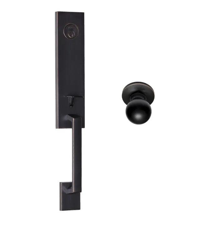 Better Home Products Fisherman's Wharf Handleset with Ball Knob Interior Dark Bronze
