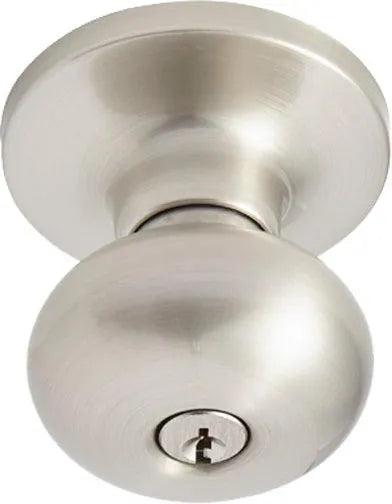 Better Home Products Noe Valley Mushroom Entry Knob Satin Nickel