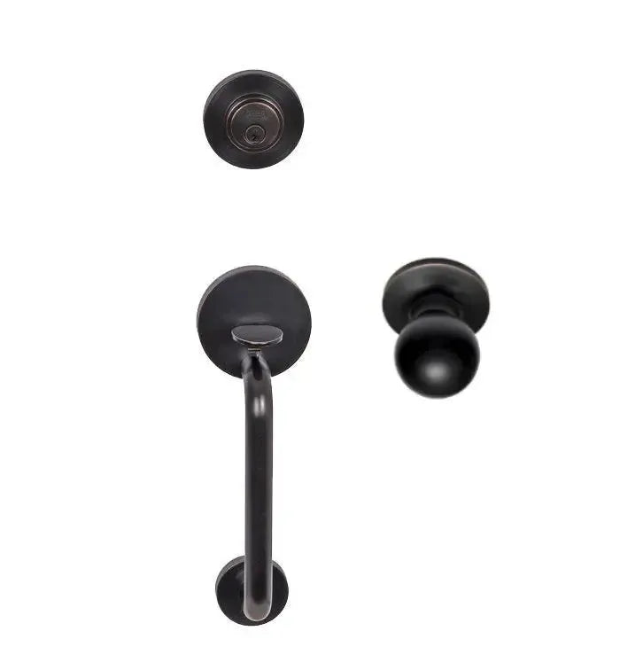 Better Home Products Skyline Handleset with Ball Knob Interior Dark Bronze