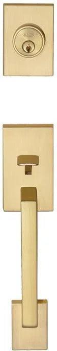 Better Home Products Tiburon Handleset with Ball Knob Interior in Satin Brass finish