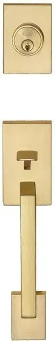 Better Home Products Tiburon Handleset with Ball Knob Interior Satin Brass