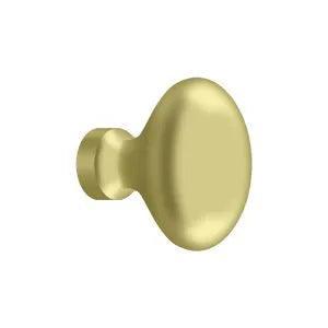 Deltana 1 1/4" Oval Knob Polished Brass