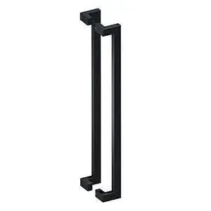 Deltana 36" Back-to-Back Modern Offset Pulls in Paint Black finish