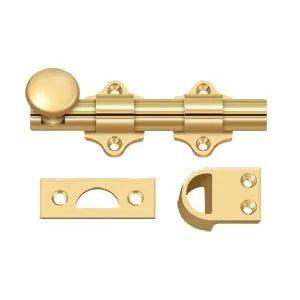 Deltana 4" Heavy Duty Dutch Door Bolt PVD Polished Brass
