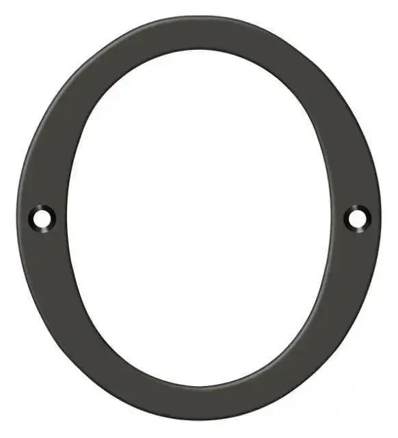 DeltanaDeltana 4" House Number, Solid Brass, No. 0 in
