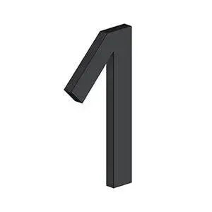 DeltanaDeltana 4" Modern E Series House Number with Risers, Stainless Steel, No. 1 in