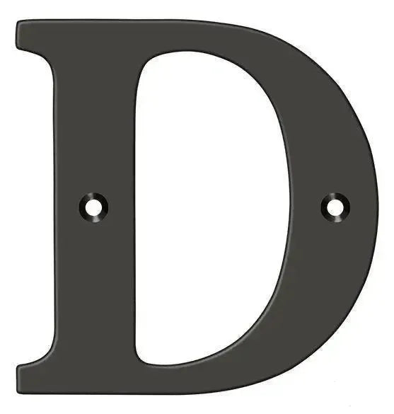Deltana 4" Residential Letter D Oil Rubbed Bronze