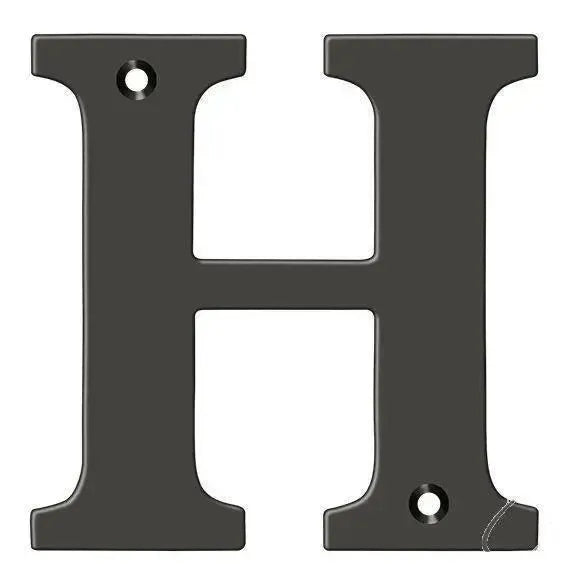 Deltana 4" Residential Letter H in Oil Rubbed Bronze finish