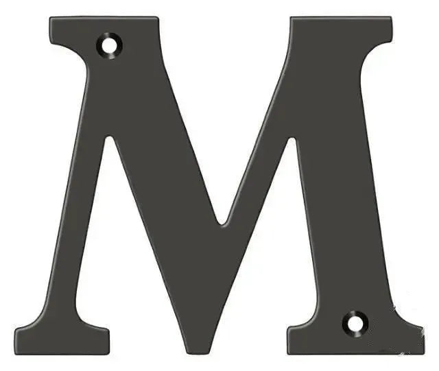 DeltanaDeltana 4" Residential Letter M in Oil Rubbed Bronze