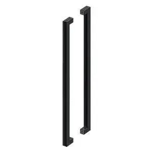 Deltana 42" CTC Back-to-Back Extra Large Contemporary Pulls in Paint Black finish