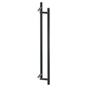 Deltana 48" Back-to-Back Round Offset Pulls in Paint Black finish
