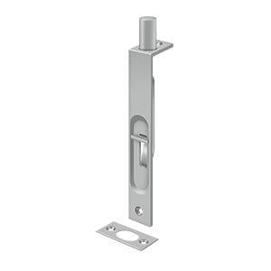 Deltana 6" Flush Bolt with Square Corners-Stainless Steel in Brushed Stainless finish