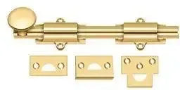 Deltana 8" Heavy Duty Surface Bolt in PVD Polished Brass finish