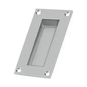 Deltana Rectangular Stainless Steel Flush Pull in Brushed Stainless Steel finish