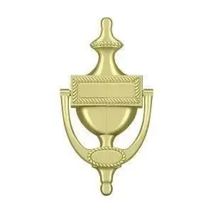 Deltana Victorian Rope Door Knocker in Polished Brass finish