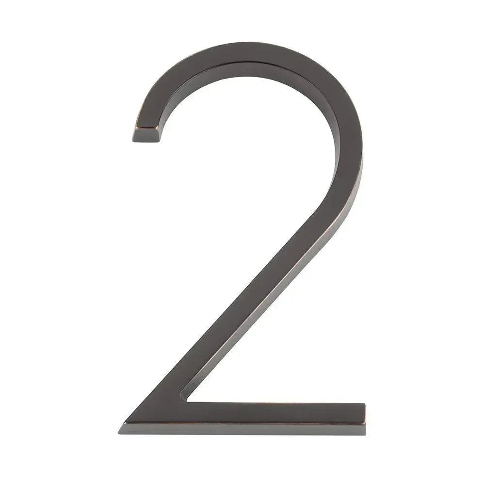 Emtek 7" Modern House Number, No. 2 Oil Rubbed Bronze