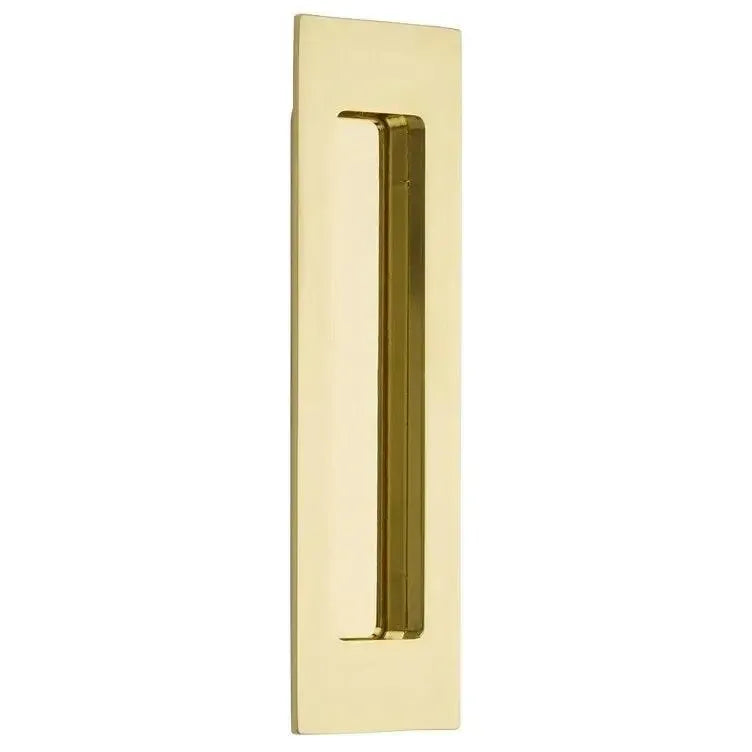 Emtek 7" Modern Rectangular Flush Pull in Polished Brass finish