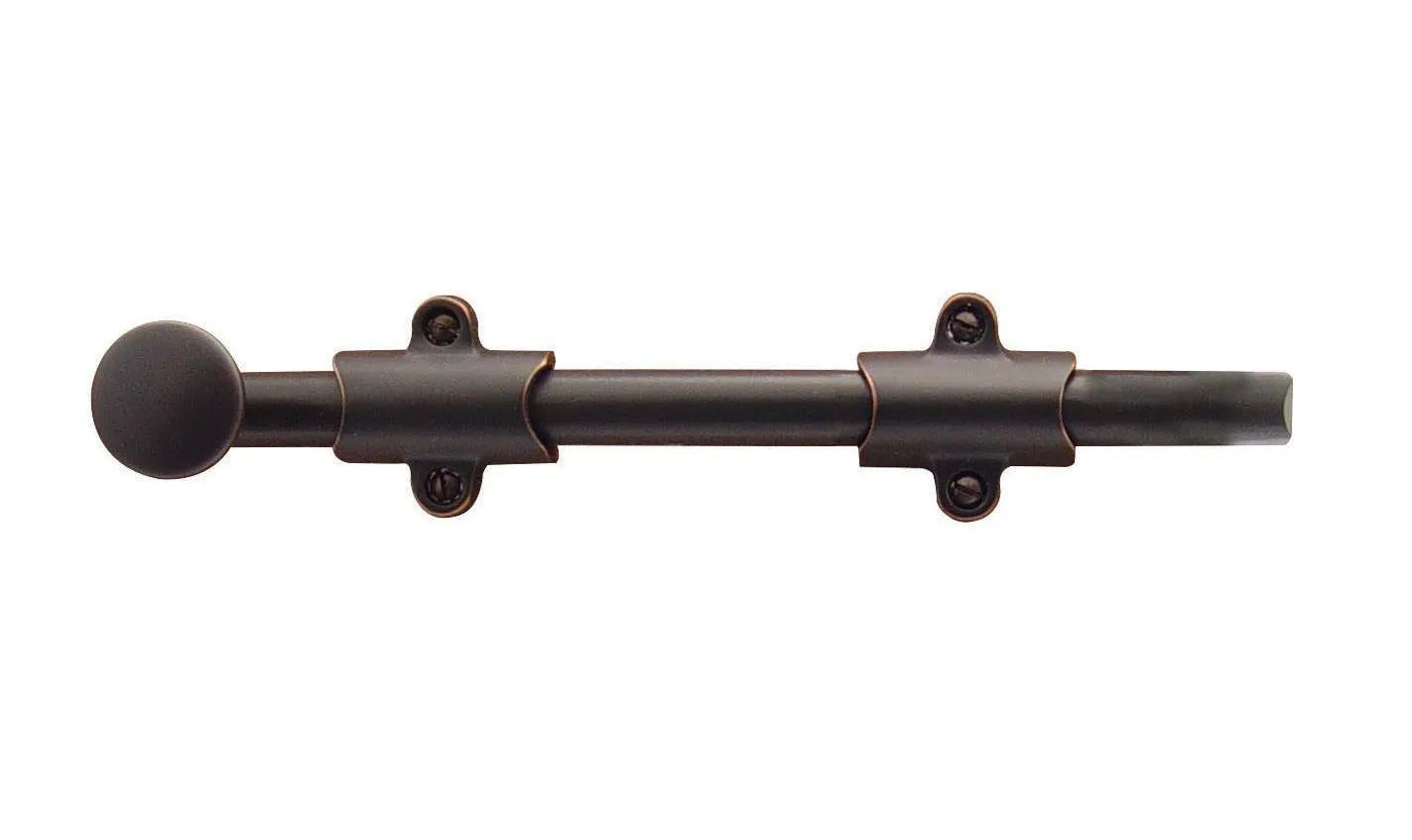 Emtek 8" Surface Bolt in Oil Rubbed Bronze finish