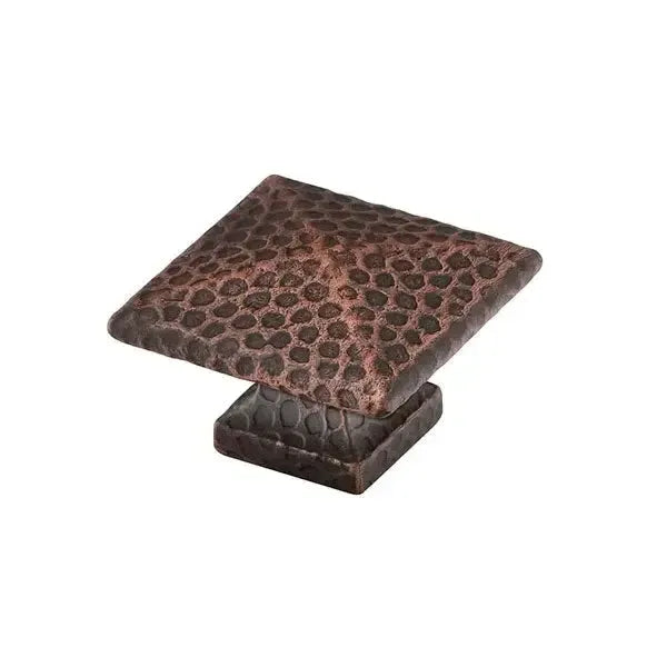 Emtek Arts & Crafts Square Dimpled Knob in Oil Rubbed Bronze finish