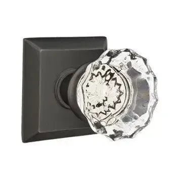 Emtek Astoria Clear Knob with Quincy Rosette in