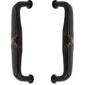 Emtek Back to Back 8" Ribbon & Reed Door Pull Oil Rubbed Bronze