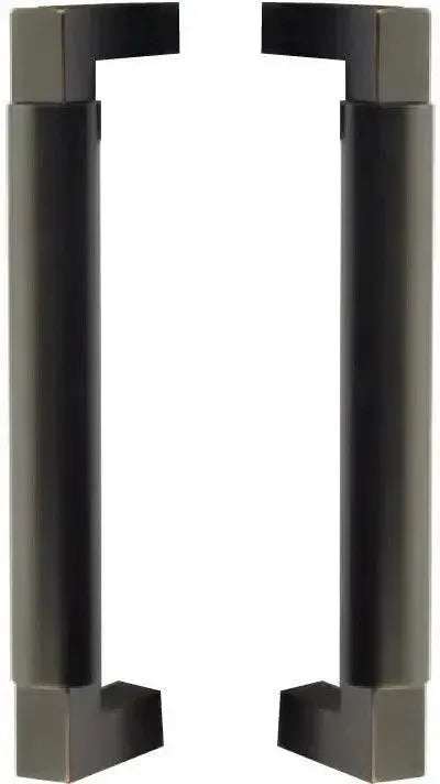 Emtek Back to Back Hercules Smooth Door Pull, 8" Center to Center in Oil Rubbed Bronze finish